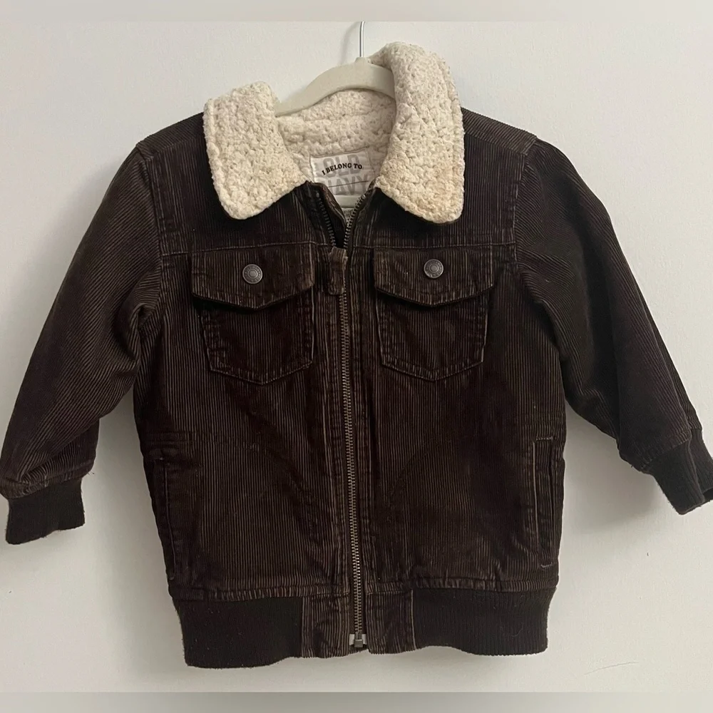 Old Navy Toddler Corduroy Sherpa Jacket Brown 2T
